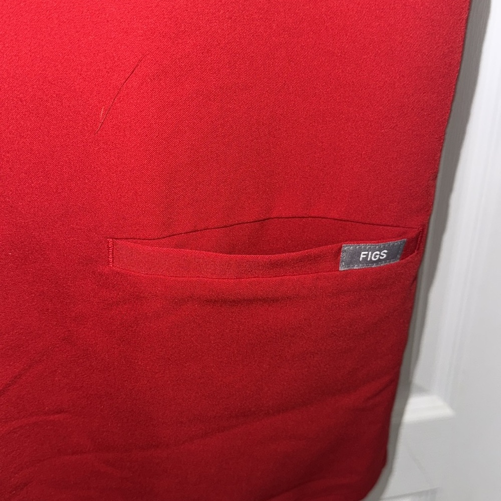 Figs Women’s Scrub Top Red Casma S - Picture 3 of 6
